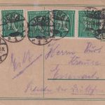 DR-Infla - 30 Pfg. Postreiter ganzsache+Zusatz Jena - Eisenach 4.822