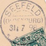 DR - Seefeld (Oldenburg) 31.7.98 KOS 5 Pfg. K/A Ganzsachenkarte n. Oldenburg