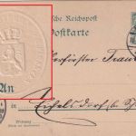 DR - 5 Pfg. Krone/Adler Ganzsachenkarte Prägung Finanzminsterium Alsfeld 1899