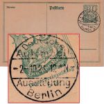 DR - Berlin Dt. Automobil-Ausstellung 2.10.21 SST 30 Pfg. Ganzsachenkarte