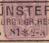 DR - Münster B. Dieburg i. Gr.Hess. 16.5.81 Ra3 5 Pfg. Ganzsachenkarte n. Langen