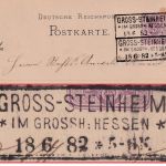 DR - Gross-Steinheim im Grossh. Hessen 18.6.82 5 Pfg. Ganzsachenkarte n. Langen