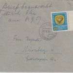 DDR - 25 Pfg. Postkonferenz Brief Landpost Ra2 Oberschöbling ü. Rudolstadt 1959