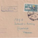 DDR - 25 Pfg. Rad-Friedensfahrt Brief Landpost-Ra2 Oberschöbling 1962
