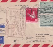 DDR - Erstflug Lufthansa Naher Osten Zuleitung Berlin/Ost n. Baghdad 1956