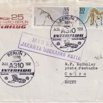 DDR - Interflug Erstflug Berlin - Cairo 1990 Luftpostbrief - Irrläufer