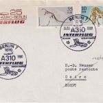 DDR - Interflug Erstflug Berlin - Cairo 1990 Luftpostbrief