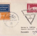 DDR - Interflug Messesonderflug Leipzig - Warschau/POLEN 1960