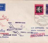 DDR - Interflug Erstflug Berlin - Porto Alegre/BRASILIEN 1957