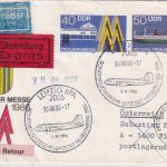 DDR - Leipzig Herbstmesse Sonderflug n. Wien Sonderganzsache/Lupo-Eilbrief 1986