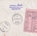 DDR - Leipzig Herbstmesse Sonderflug n. Wien Sonderganzsache/Lupo-Eilbrief 1986