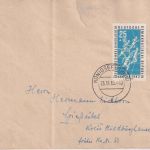 DDR - 25 Pfg. Turn u. Sportfest Brief Königsee - Gießhübel 1963