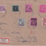 SBZ/Meck-Pom. - Freimarkenausgabe Teilsatz Einschreibebrief Schwerin 22.11.45