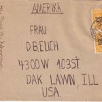 SBZ - 2x25 Pfg. Arbeiter/Überdruck Brief n. USA Weddersleben ü. Quedlinburg 1949