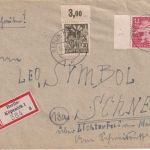SBZ/Brandenburg - 12+30 Pfg. Freimarken Einschreibebrief Berlin-Köpenick 16.2.46