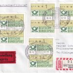 BRD - ATM-Paare mit versch. Wertstufen Eil-R-Brief Ransbach-Baumbach 1982