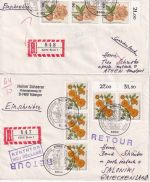 BRD - Wohlfahrt 1982 (Blumen) 4 FDC/Mehrfachfrankaturen - portorichtig !!