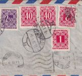 Kamerun - Ebolowa 1952 unterfrank. Luftpostbrief n. Wien - Nachporto !