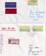 BRD - Automatenmarken (Jan 81 + Jul 82) portorichtige Mehrfachfrankaturen !!