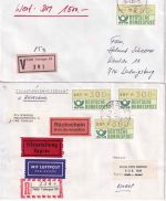 BRD - Automatenmarken (Jan 81 + Jul 82) portorichtige Mehrfachfrankaturen !!