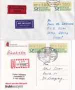 BRD - Automatenmarken (Jan 81 + Jul 82) portorichtige Mehrfachfrankaturen !!