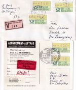 BRD - Automatenmarken (Jan 81 + Jul 82) portorichtige Mehrfachfrankaturen !!