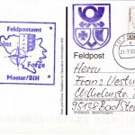 BRD - Feldpost 731 Joint Forge Mostar/BIH Karte n. Bad Steben 2002