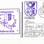 BRD - Feldpost 731 Joint Forge Rajlovac/BIH Karte n. Bad Steben 2002