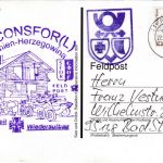 BRD - Feldpost 731 GECONSFOR (L) BiH Osterkarte n. Bad Steben 2002
