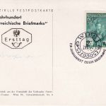 Österreich - Tag der Briefmarke 1950 Festpostkarte/FDC ESST Wien