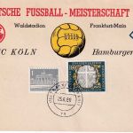 BRD - Frankfurt a/M. 25.6.60 Sonderkarte Dt. Fussball-Meisterschaft Köln/Hamburg