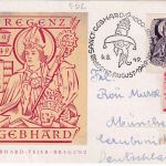 Österreich - 30g Hl. Gebhardt u.a. Sonderkarte/FDC ESST Bregenz 1949