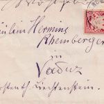 Bayern - 10 Pfg. Wappen Brief n. LIECHTENSTEIN München 31 - Vaduz 1897