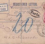 England - 2 P. Ganzsachenumschlag+Zusatz Einschreibebrief London 1909 Nachporto