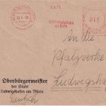 FZ/Rheinl.-Pfalz - Ludwigshafen 23.4.48 16 Pfg. Posthorn PFS Ortsbrief