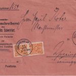 DR-Infla - 100 M. Queroval u.a. Ortszustellurkunde Schweinfurt 24.4.1923