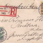 DR - 25+5 Pfg. Germania o.Wz. Einschreibebrief Dresden-Altst. 14 - 23.6.04