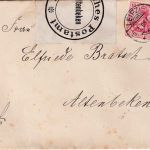 DR - Altenbeken/Kais. Postamt Verschlusszettel Brief v. Leipzig 6.3.1908