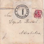 DR - Altenbeken/Kais. Postamt Verschlusszettel Brief v. Leipzig 6.3.1908