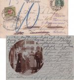 DR - 5 Pfg. Germania priv. Fotokarte i.d. SCHWEIZ Esslingen 1902 Nachporto !