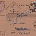 Frankreich/Besetzung Lothringen - 15 C. Säerin Nachnahmekarte Metz 7.2.1919