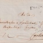 Ungarn/Rumänien - Kronstadt 3. APR L2 12 Kr. Portobrief n. Carlsbad 1850