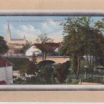 Bayern - Neu-Ulm Kollmannspark m. Münster farb. Passepartout-AK ca. 1910/15