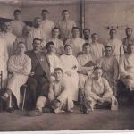 Bayern - Kempten Schlosslazarett Soldatengruppe m. RK-Schwester 1917