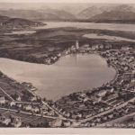 Bayern - Wessling Ammersee sw-Foto-AK/Vogelperspektive gelaufen 1938