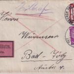 Bayern - Hösbach Ört ü. Aschaffenburg Poststelle I Eilbrief n. Bad Tölz 1935