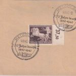 DR - 42 Pfg. Braunes Band Oberrandstück/Blankokarte SST Helgoland 1940