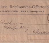 Österreich - 3 H. Jubiläum Streibanddrucksache Wien - Marktredwitz 1910 Abs. !!