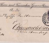 Bayern - 20 Pfg. Wappen Thurn&Taxis-Dienstbrief n Obermarchthal/Württemberg 1894