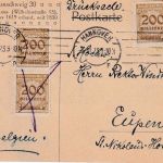 DR-Infla - 4x200 Mio. Korbdeckel Drucksachenkarte n. BELGIEN Hannover 5.11.23